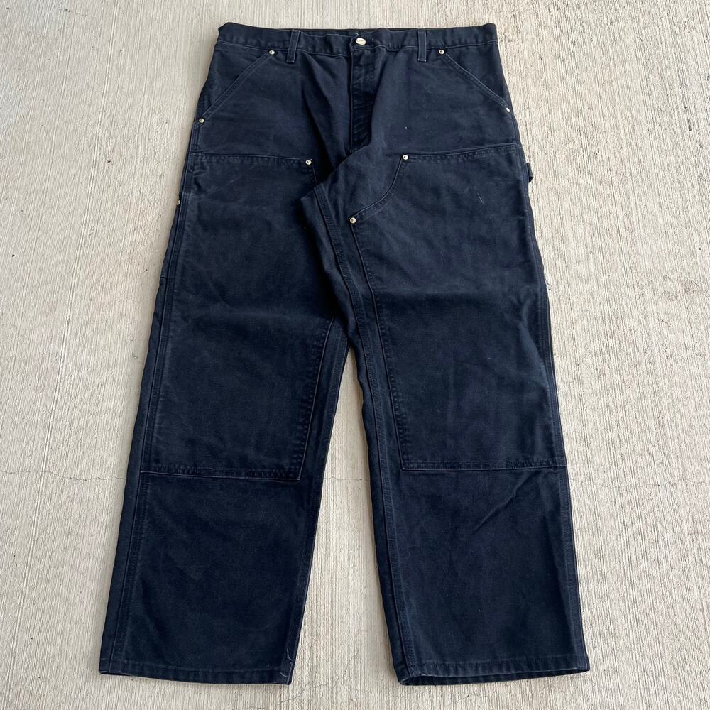 Carhartt B01 BLK black double knee work wear carpenter pants